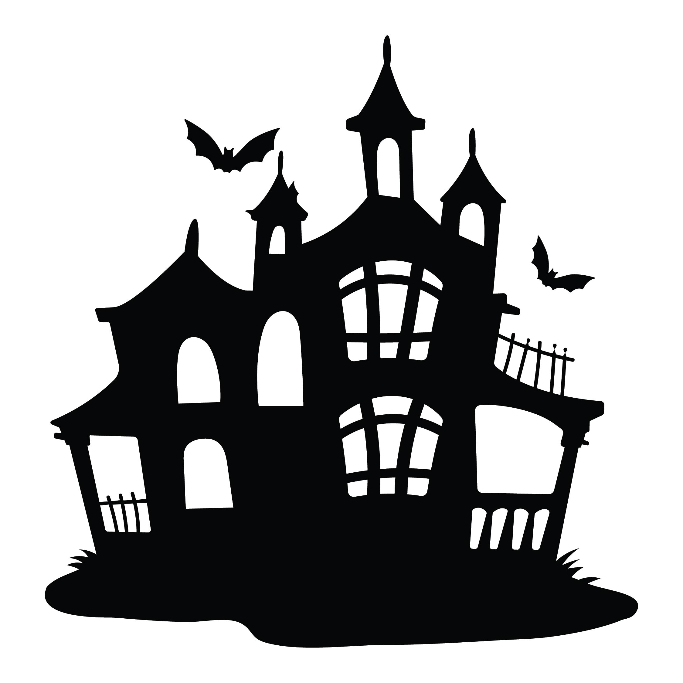 Haunted House Outline Printable Printable Templates