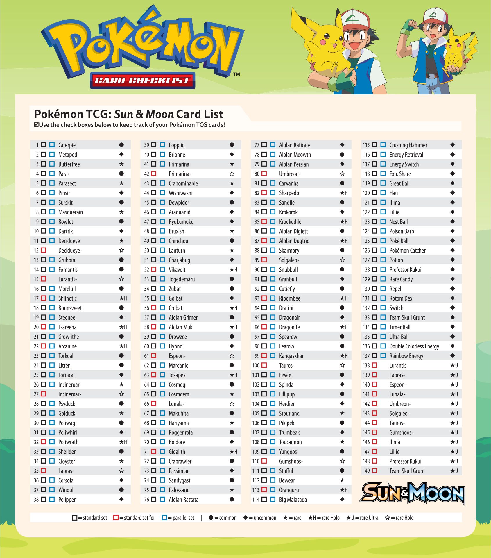 Pokemon Checklist