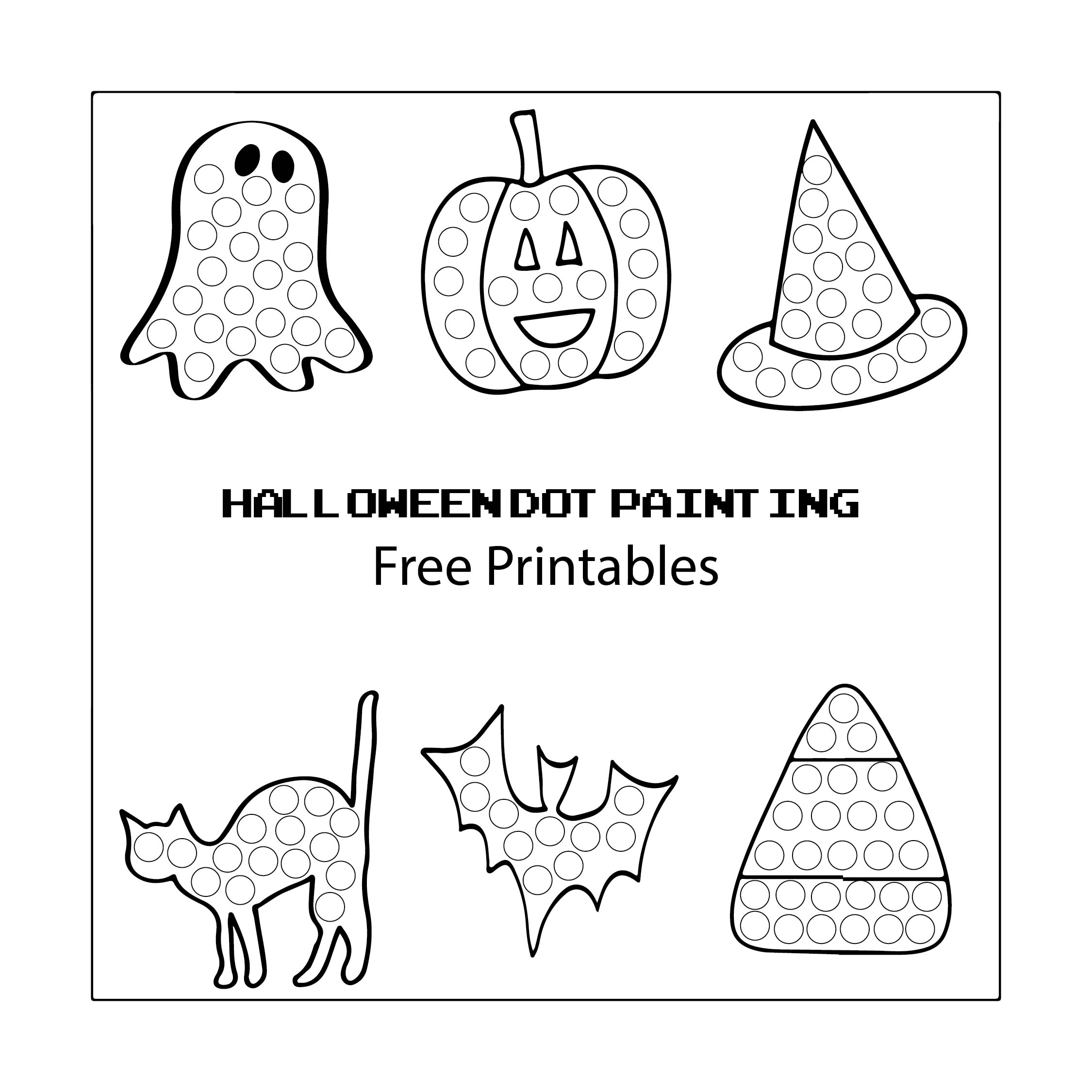 Halloween Do A Dot 15 Free PDF Printables Printablee