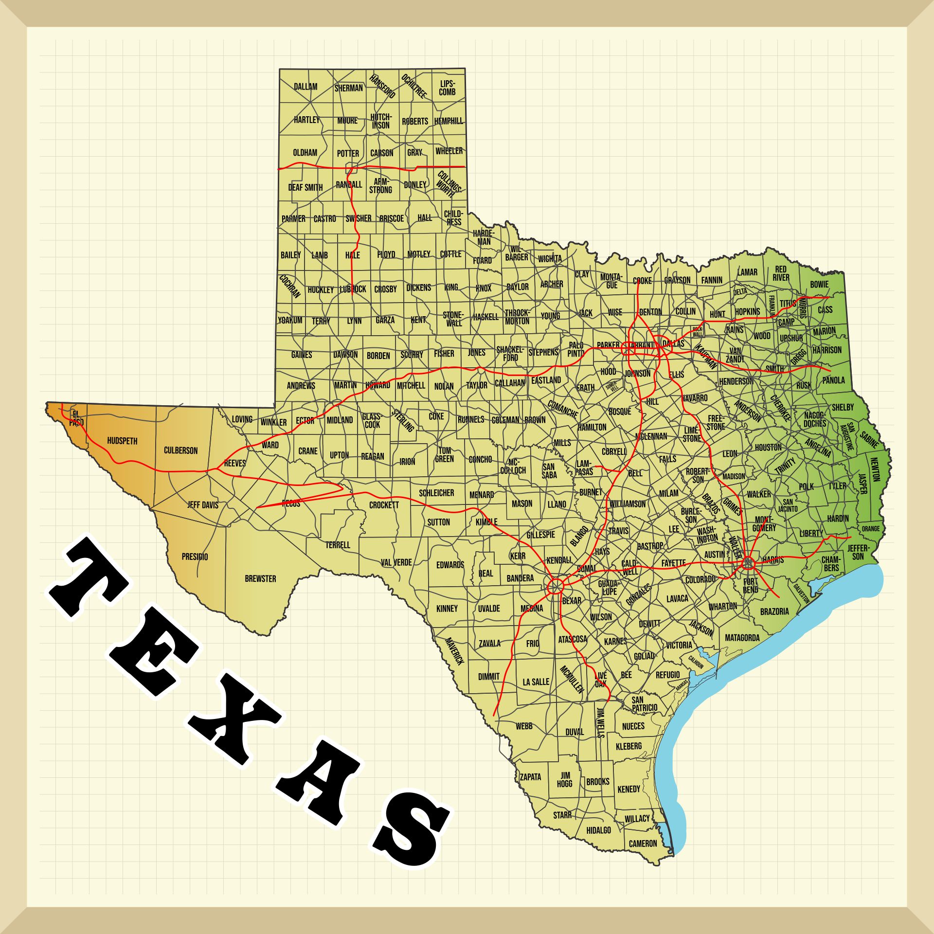 5-best-printable-map-of-texas-state-printablee