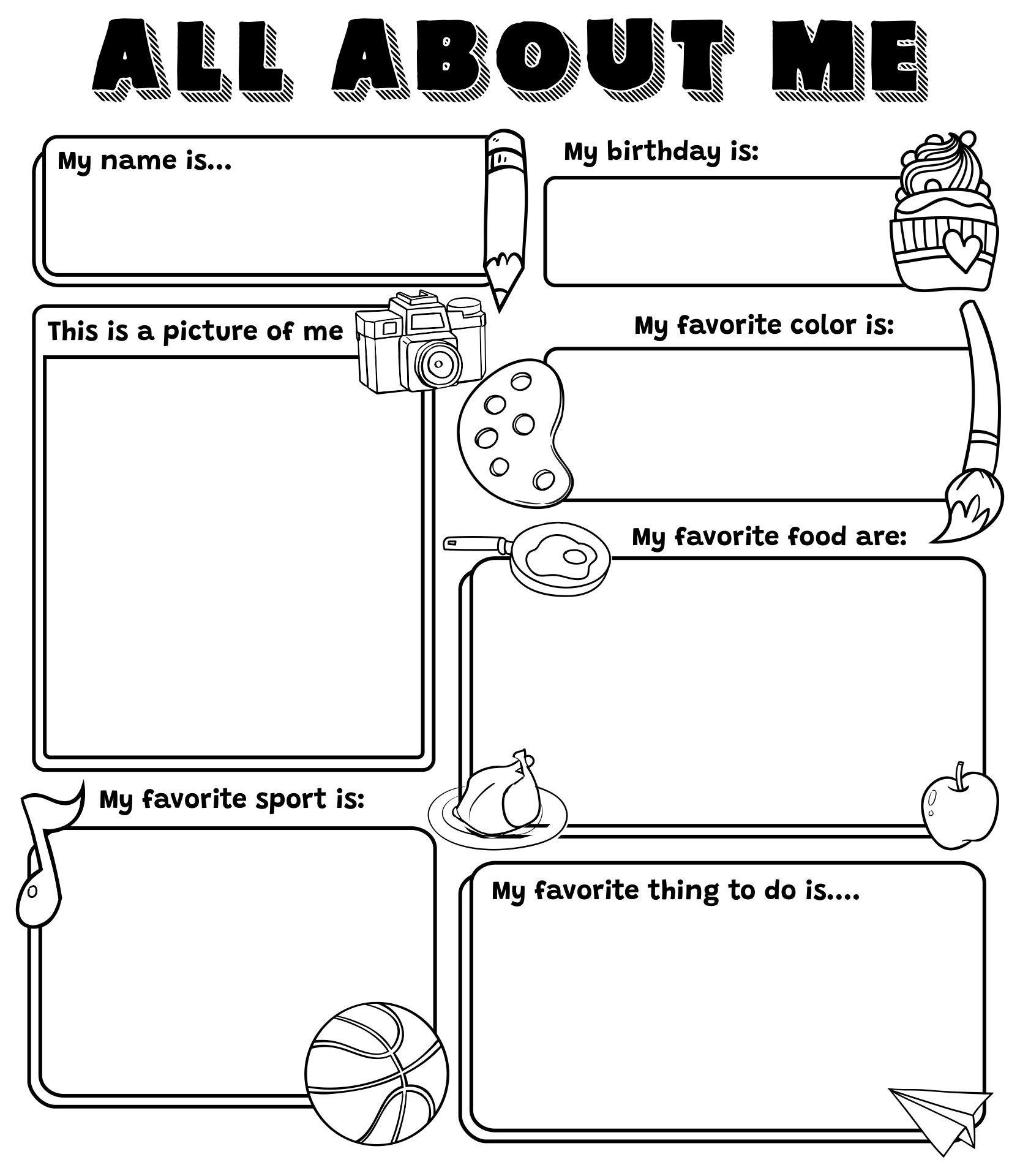 15 Best All About Me Printable Template