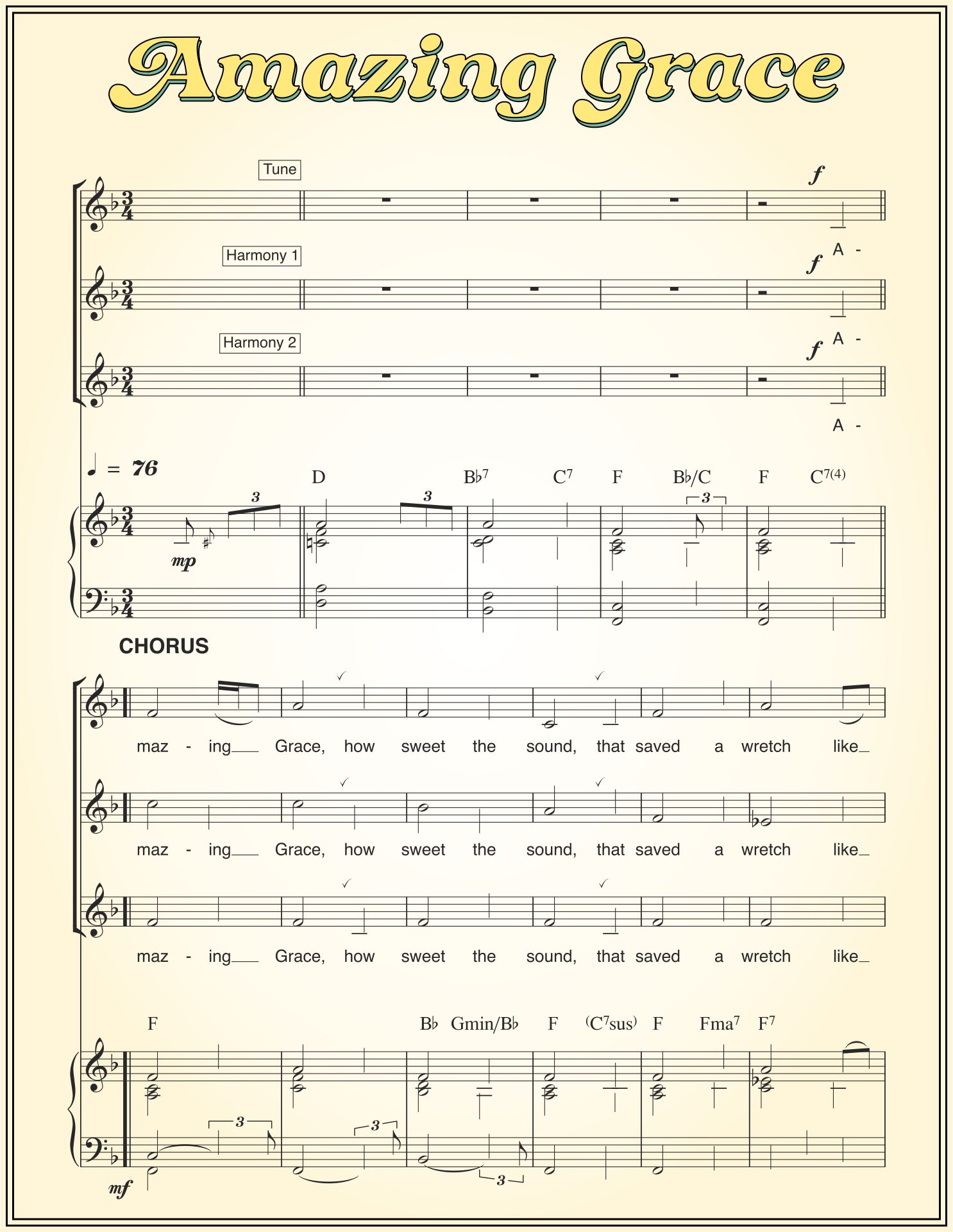 Amazing Grace Sheet Music Printable