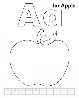 8 Best Images of Letter AA Printable Coloring Pages - Apple Letter a ...