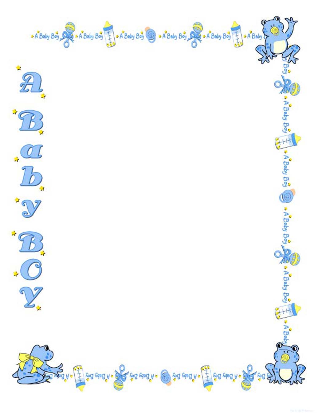 Baby Boy Border Clip Art Free