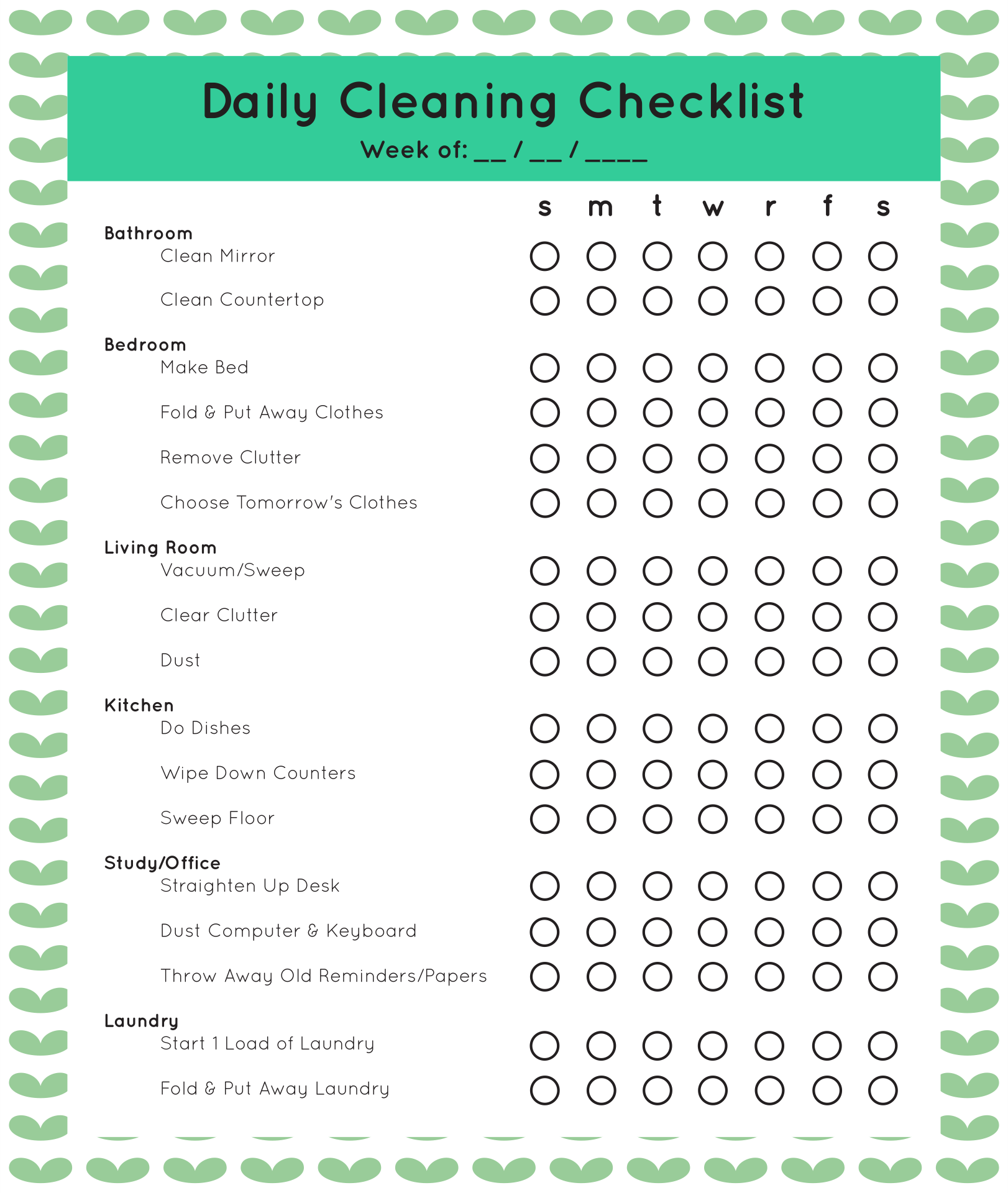 template checklist