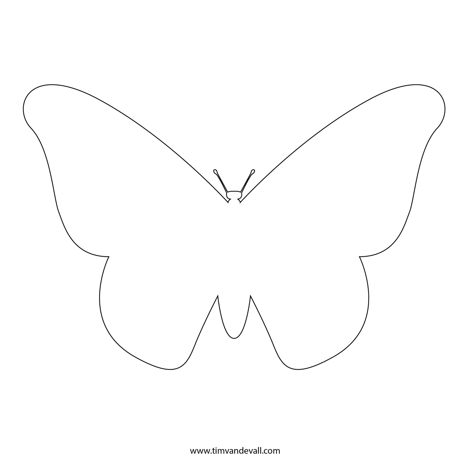 Butterfly Outline Template