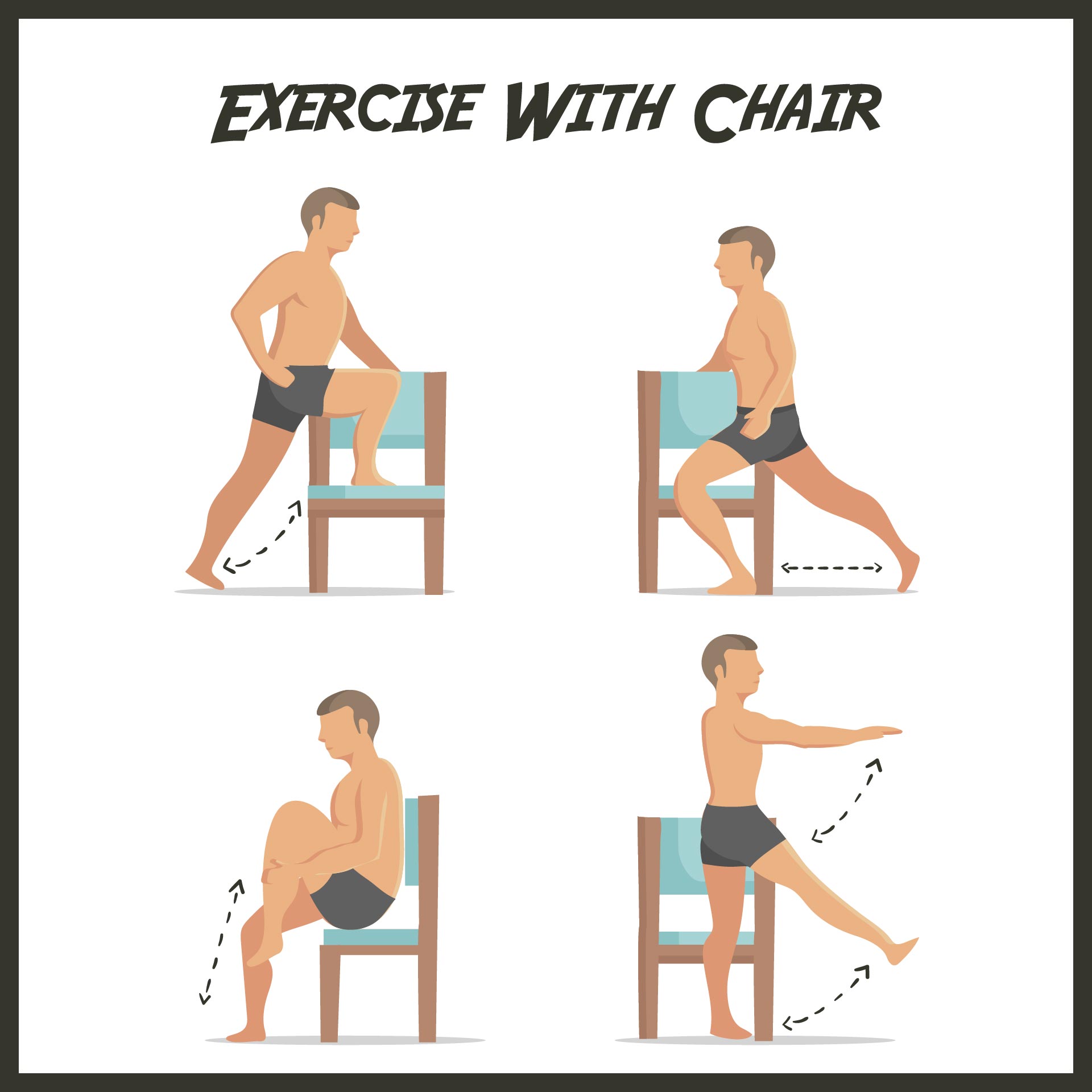 Chair Exercises For Seniors - 20 Free PDF Printables | Printablee