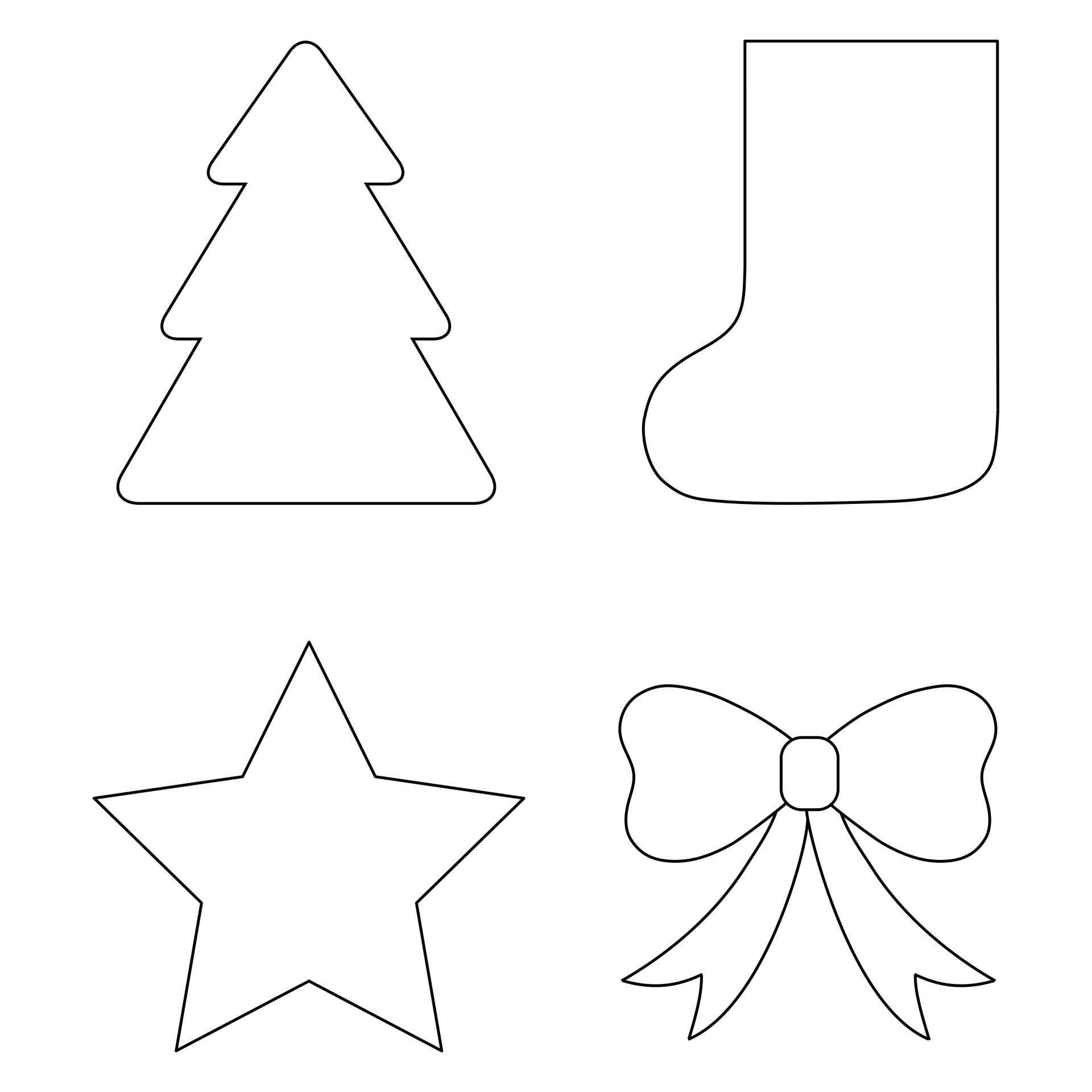 Printable Christmas Ornament Shapes