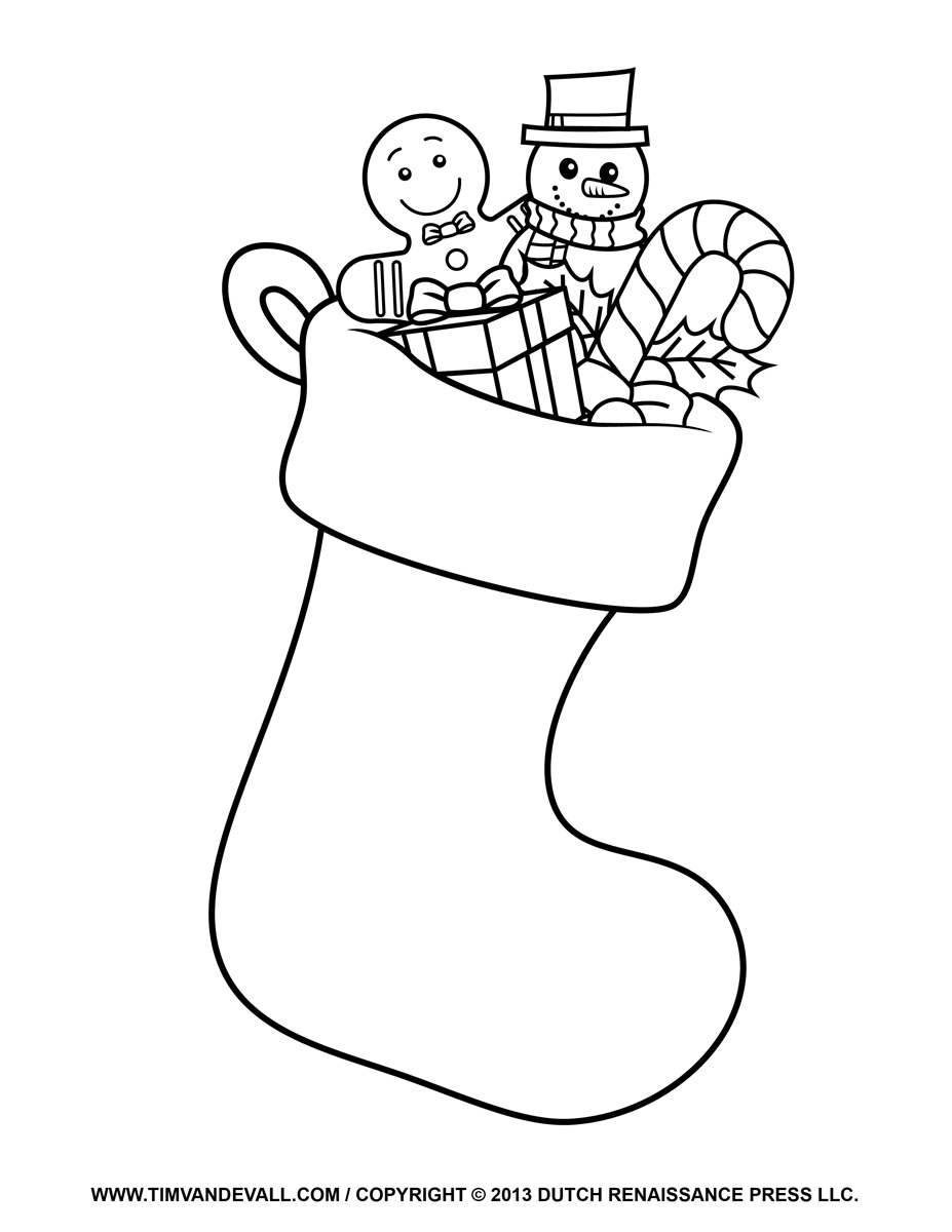 Christmas Stocking Coloring Page