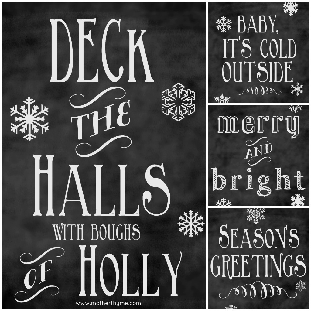 Christmas Chalkboard Printables