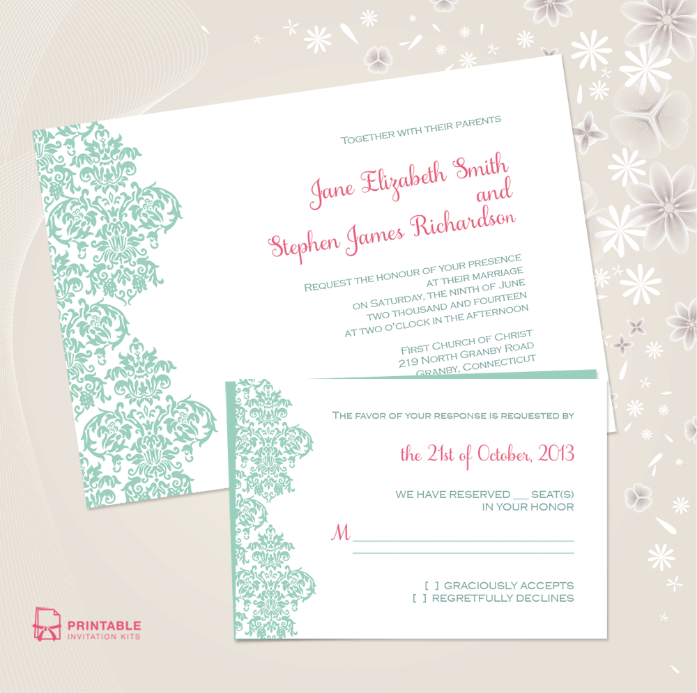 Printable Wedding Invitation Borders Template