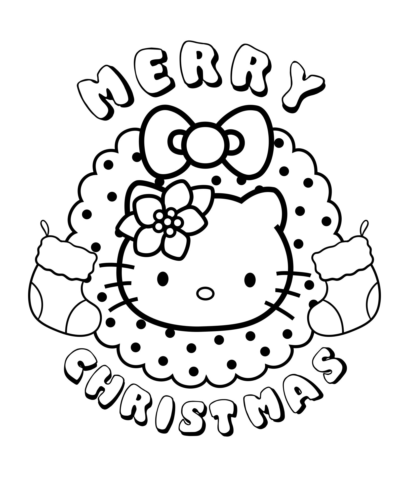 Hello Kitty Christmas Coloring Pages Printables