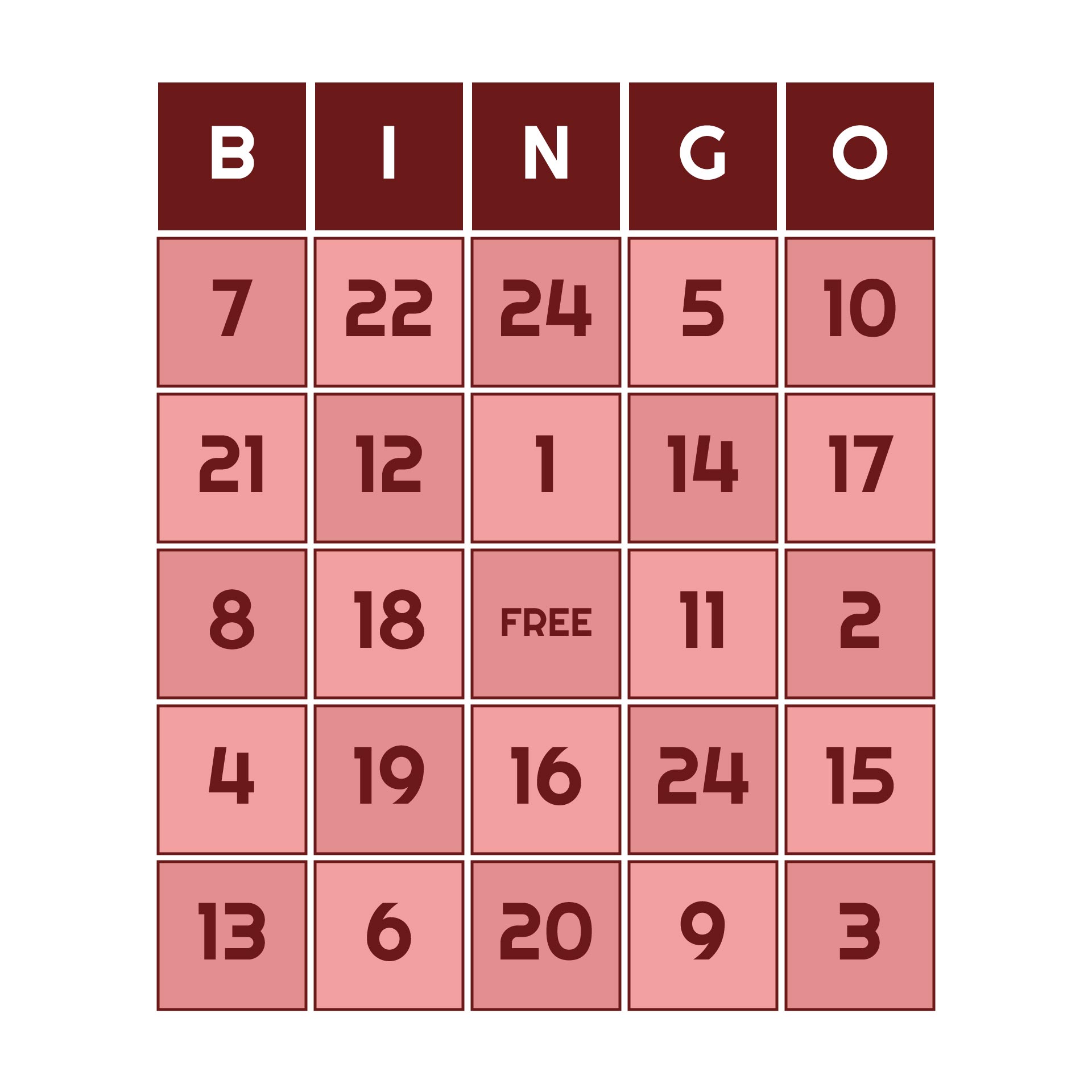 Printable Bingo Calling Cards