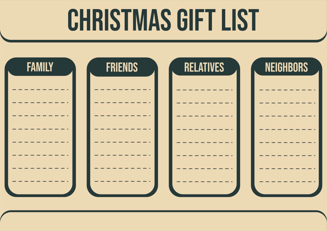 10 Best Printable Christmas List Template PDF For Free At Printablee