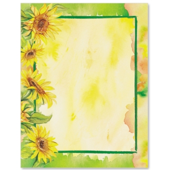 Sunflower Border Paper Printable