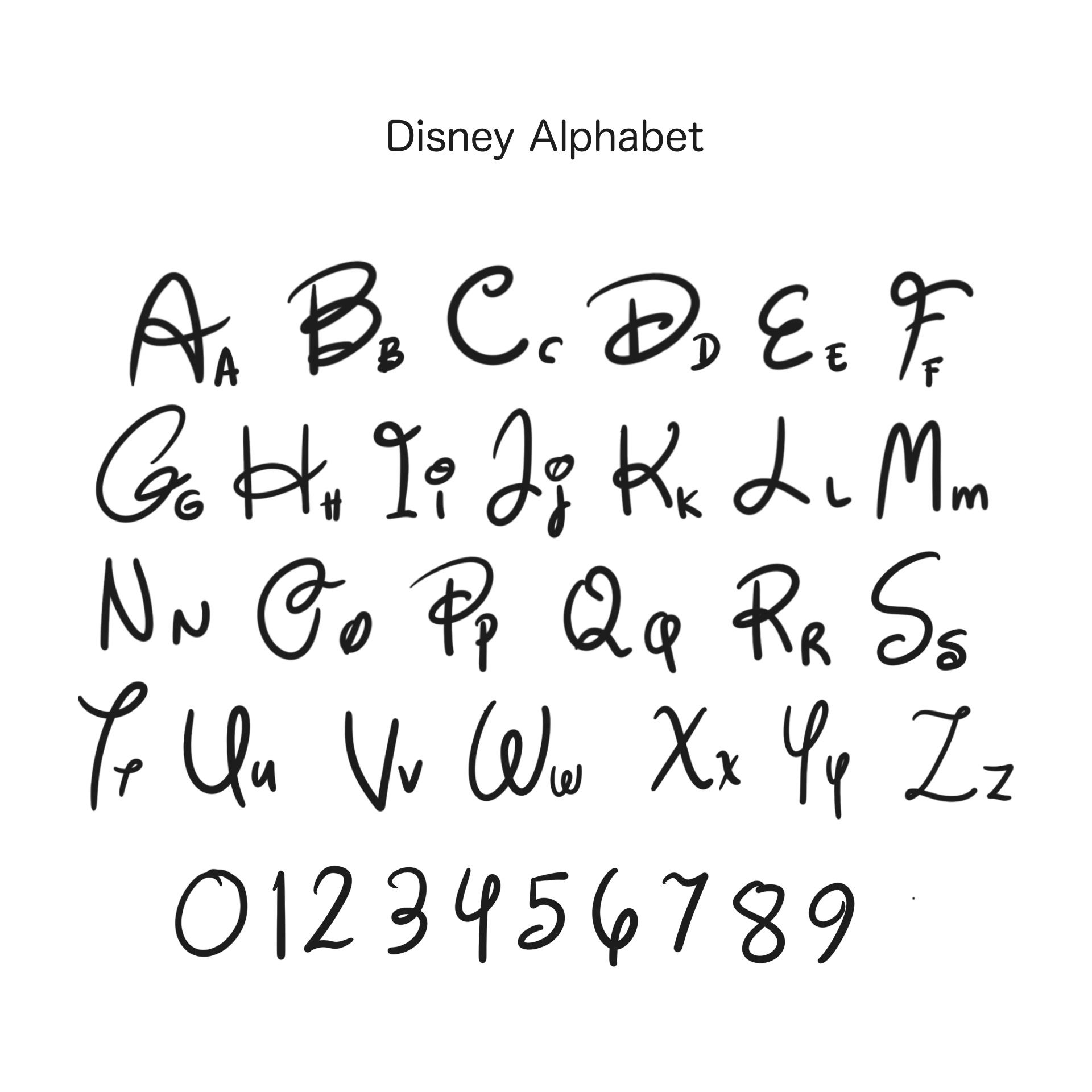 Disney Font Letter Printables