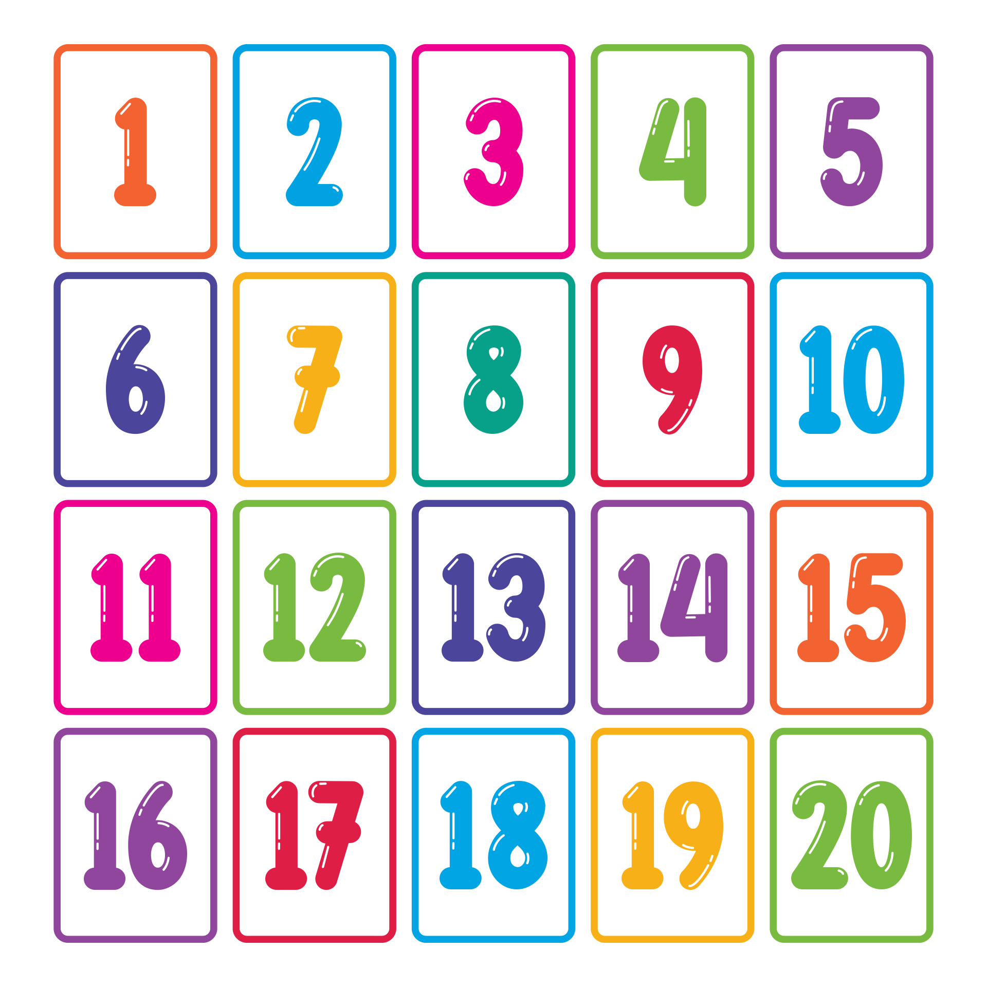 9 Best Images of Printable Number Cards - Printable Number Flash Card 1 ...