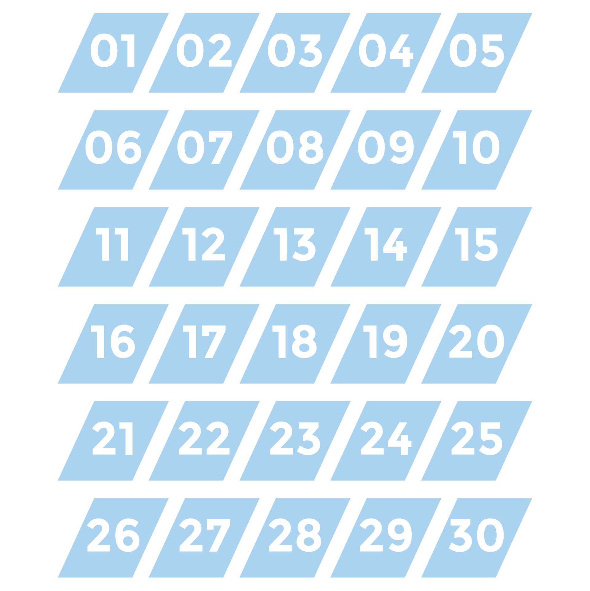 Printable Numbers 1- 30