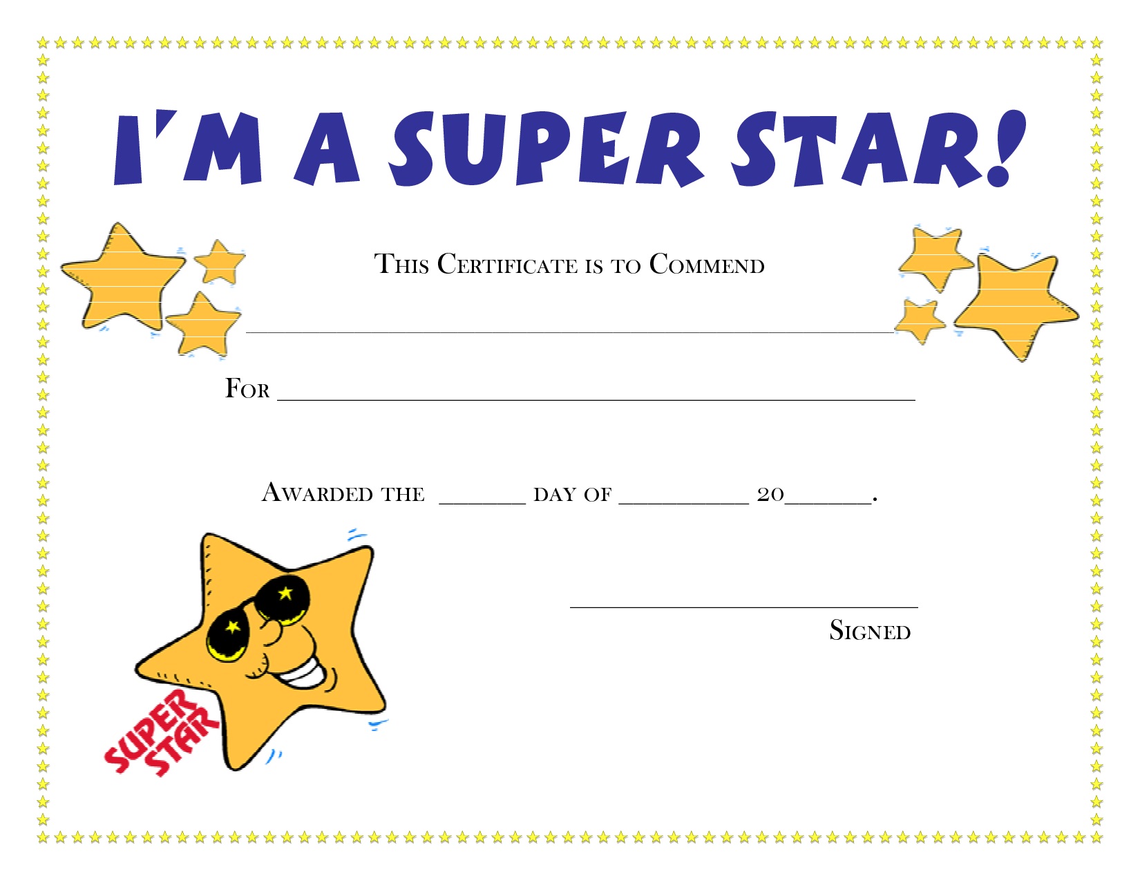 Printable Award Certificates