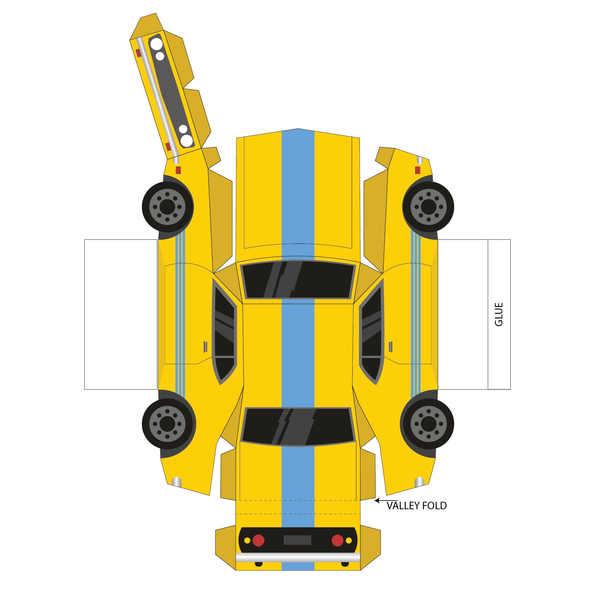 Paper Cars 12 Free PDF Printables Printablee