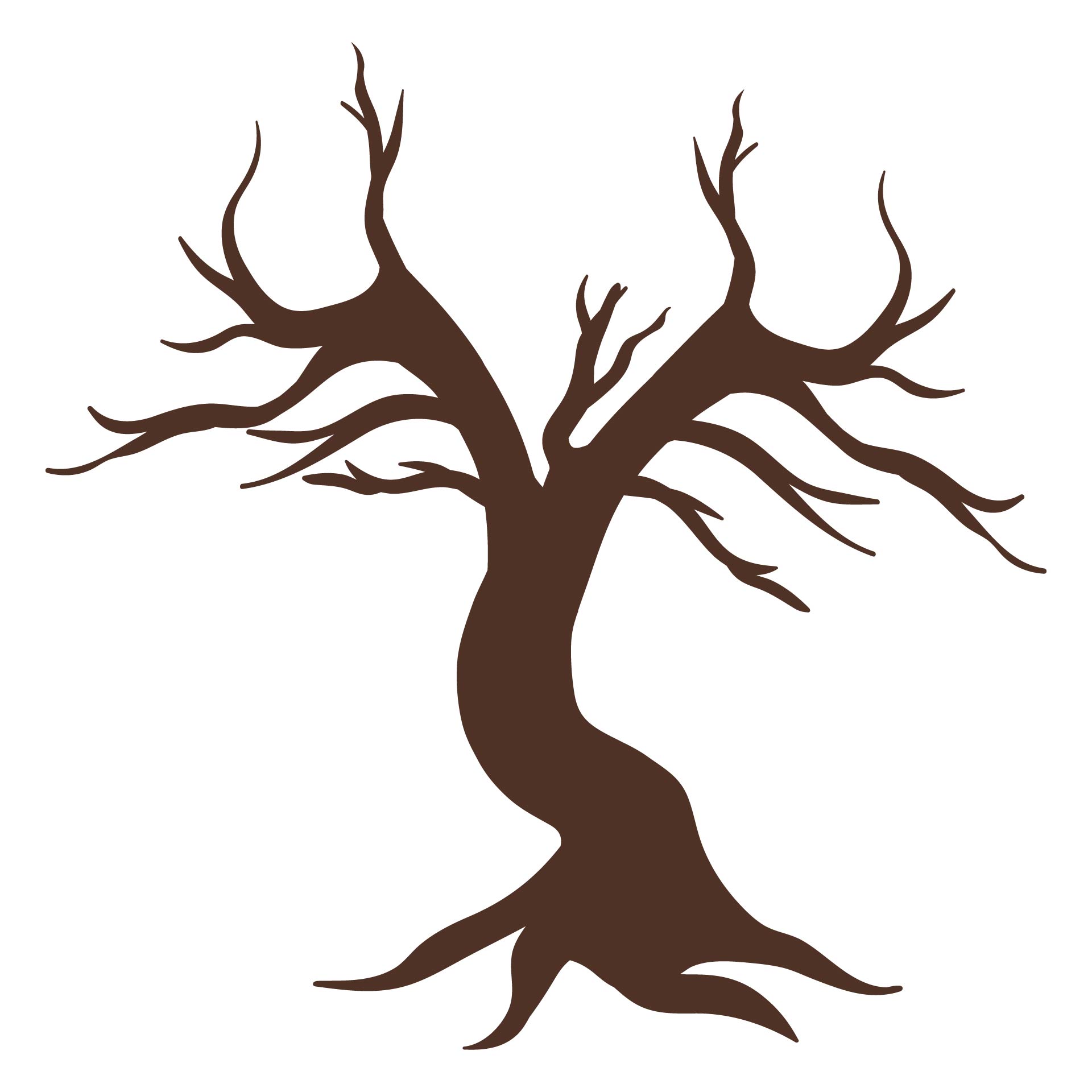 tree trunk outline clipart birthday