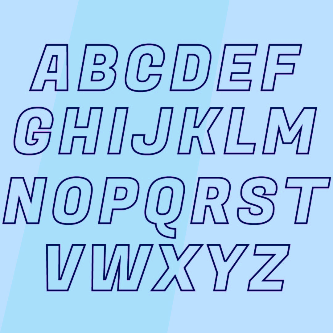 Alphabet Letters to Trace and Cut Out