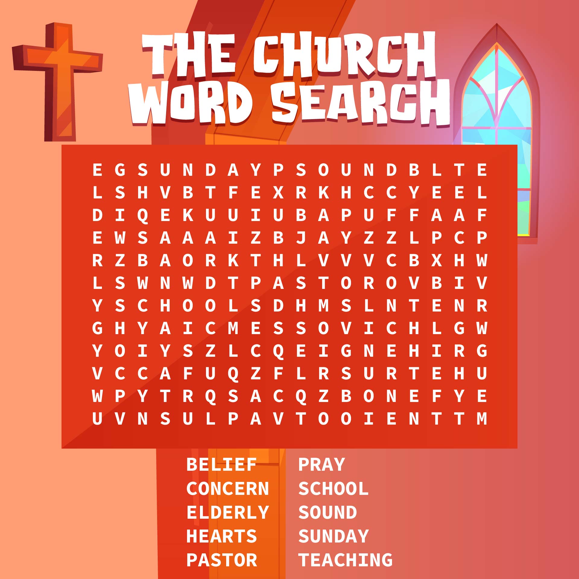 Church Word Searches Printables
