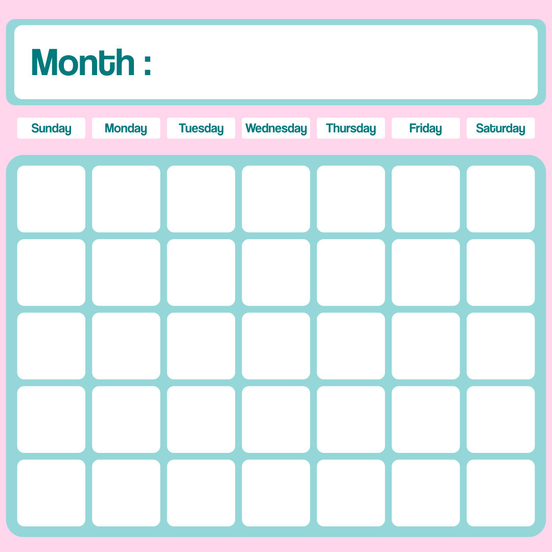 10 Best Blank Printable Weekly Calendars Templates