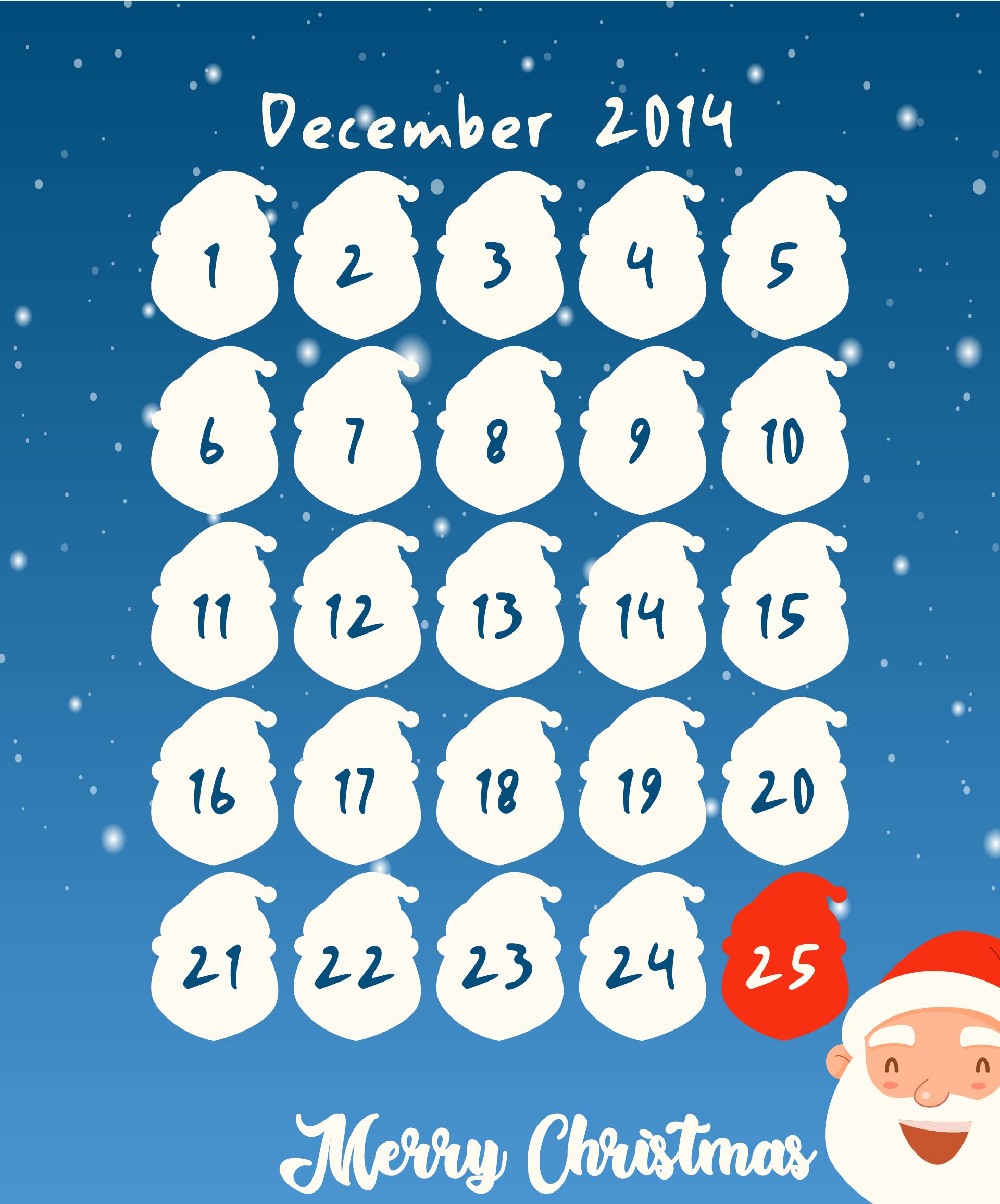 Countdown Calendar Printable Template