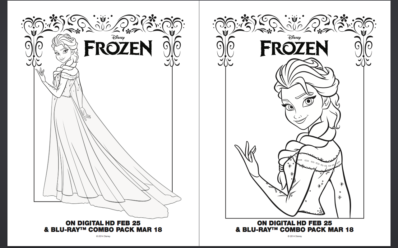 Frozen Coloring Pages to Print
