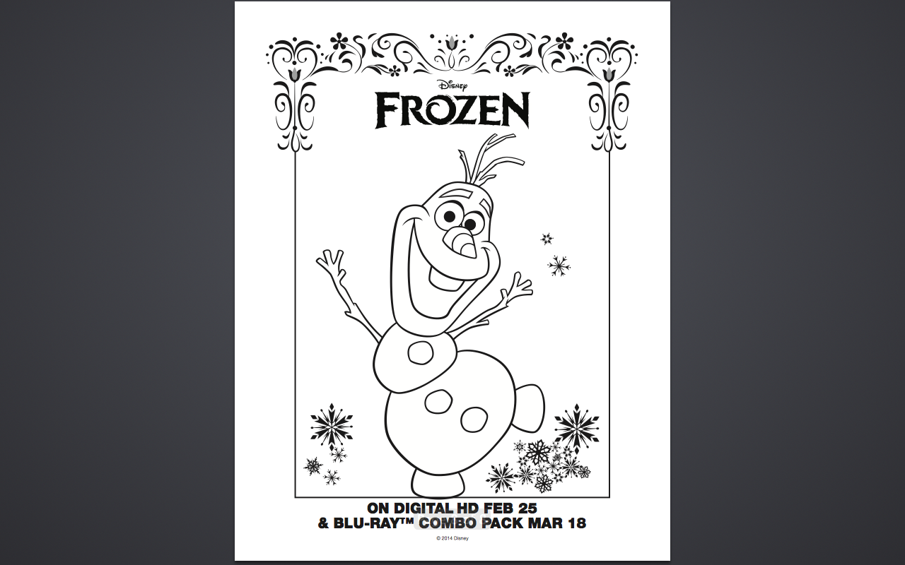 Olaf Coloring Pages Printable Free