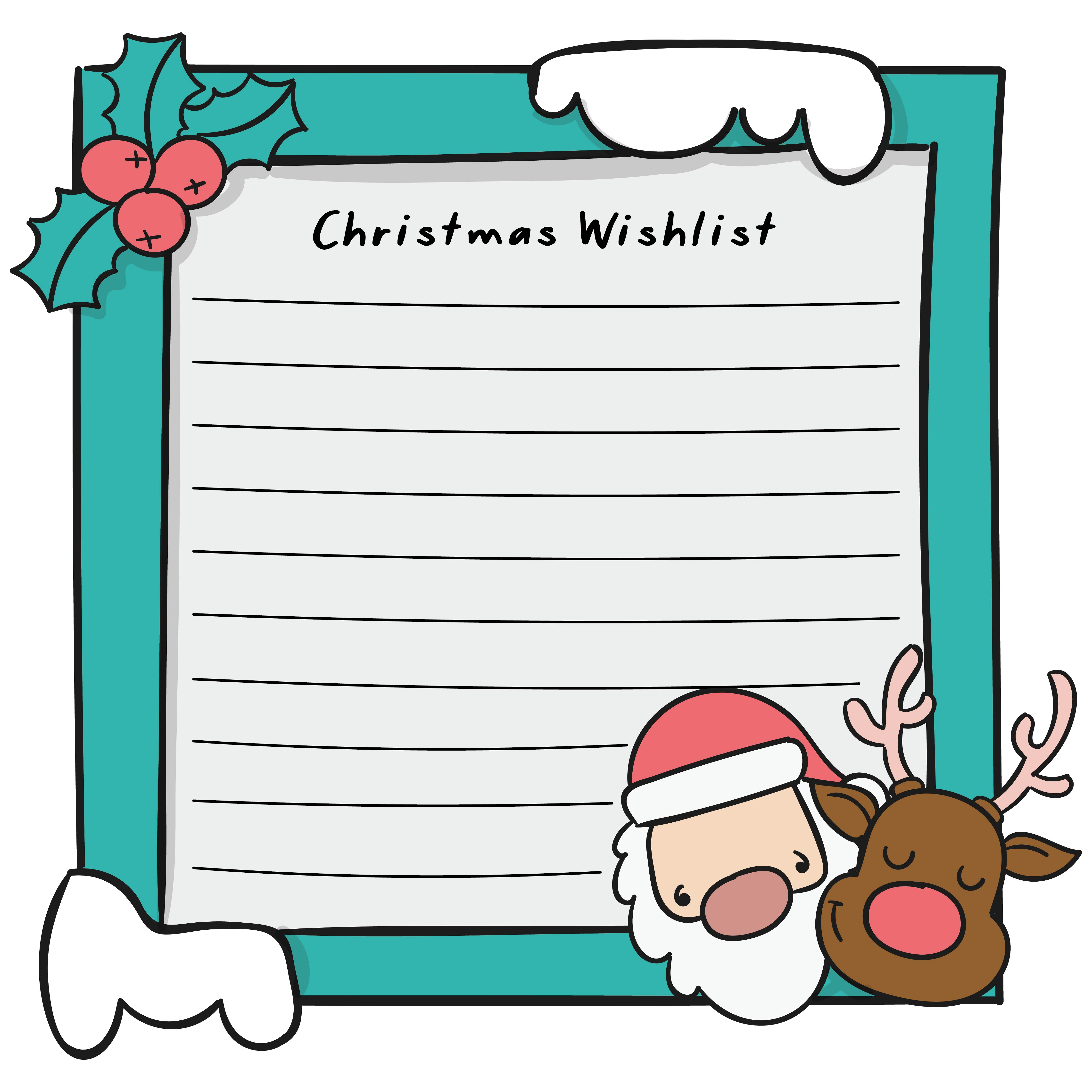 Printable Christmas List Paper