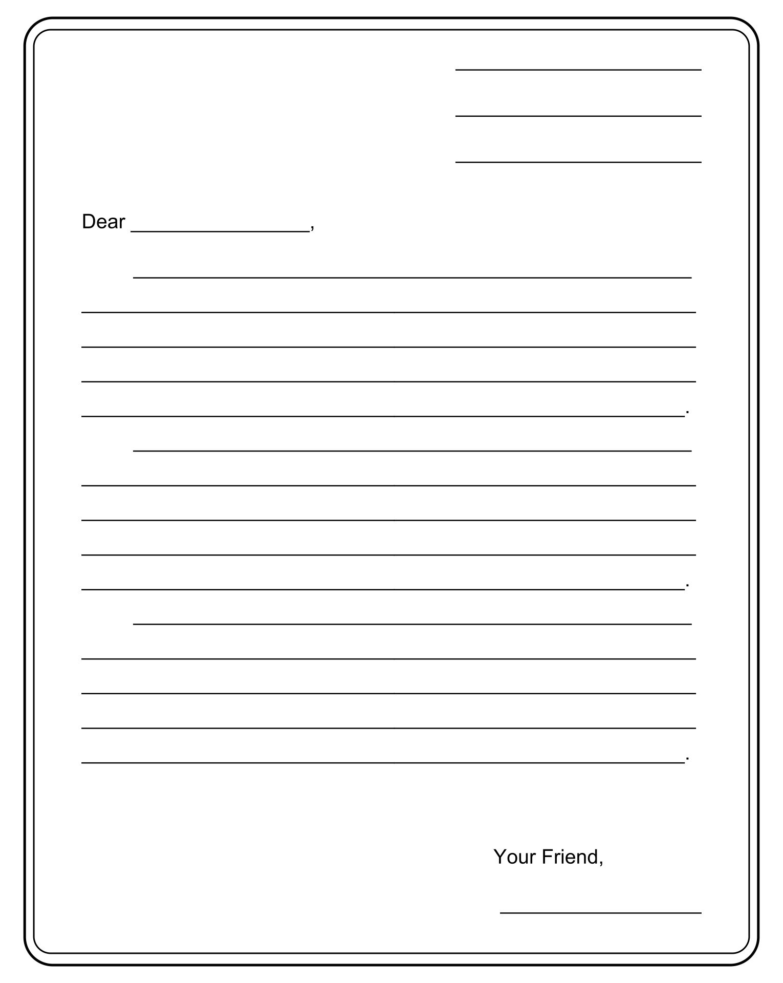 8 Best Images of Printable Blank Letter Template - Letter-Writing ...