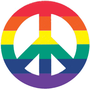 Rainbow Peace Sign Magnet