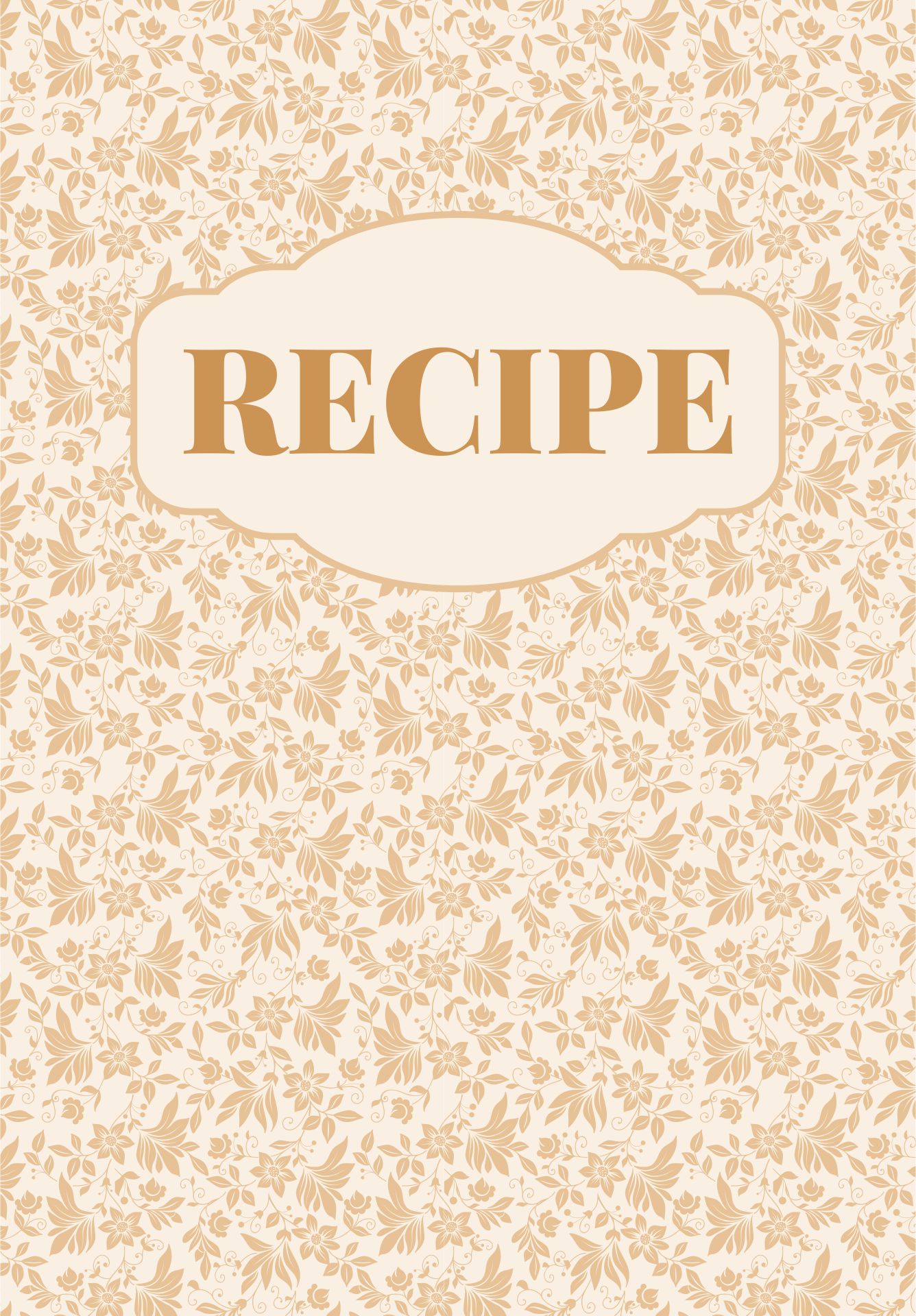 Printable Recipe Book Cover