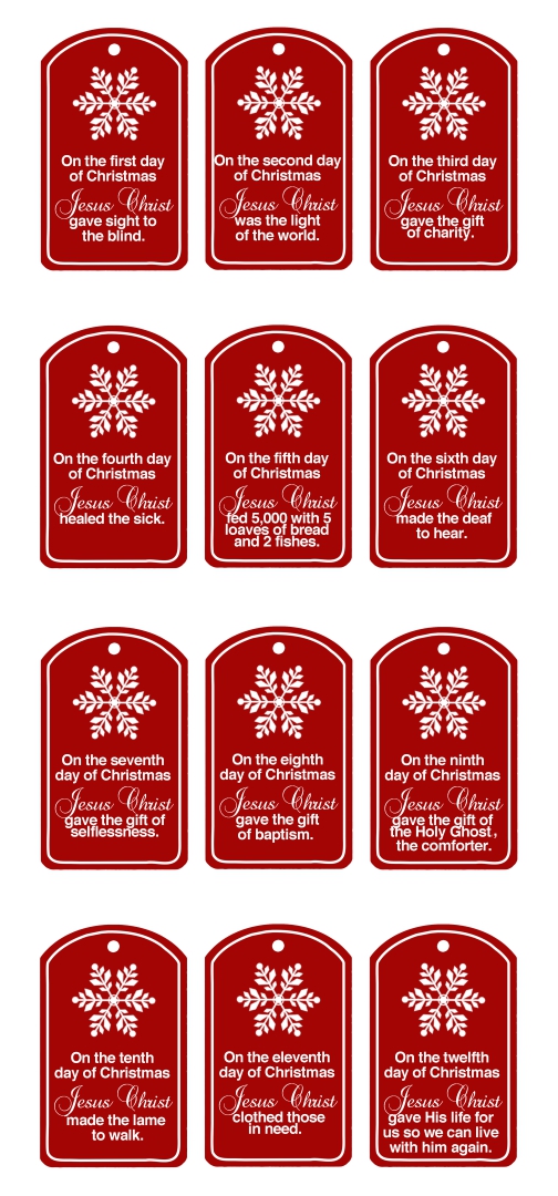 Printable 12 Days Of Christmas Cards