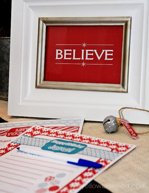 Believe Letters to Santa Printables