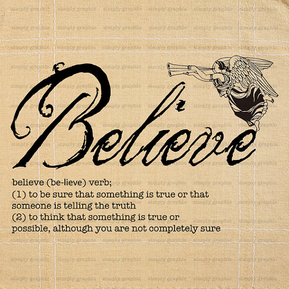 Believe Word Art Printable