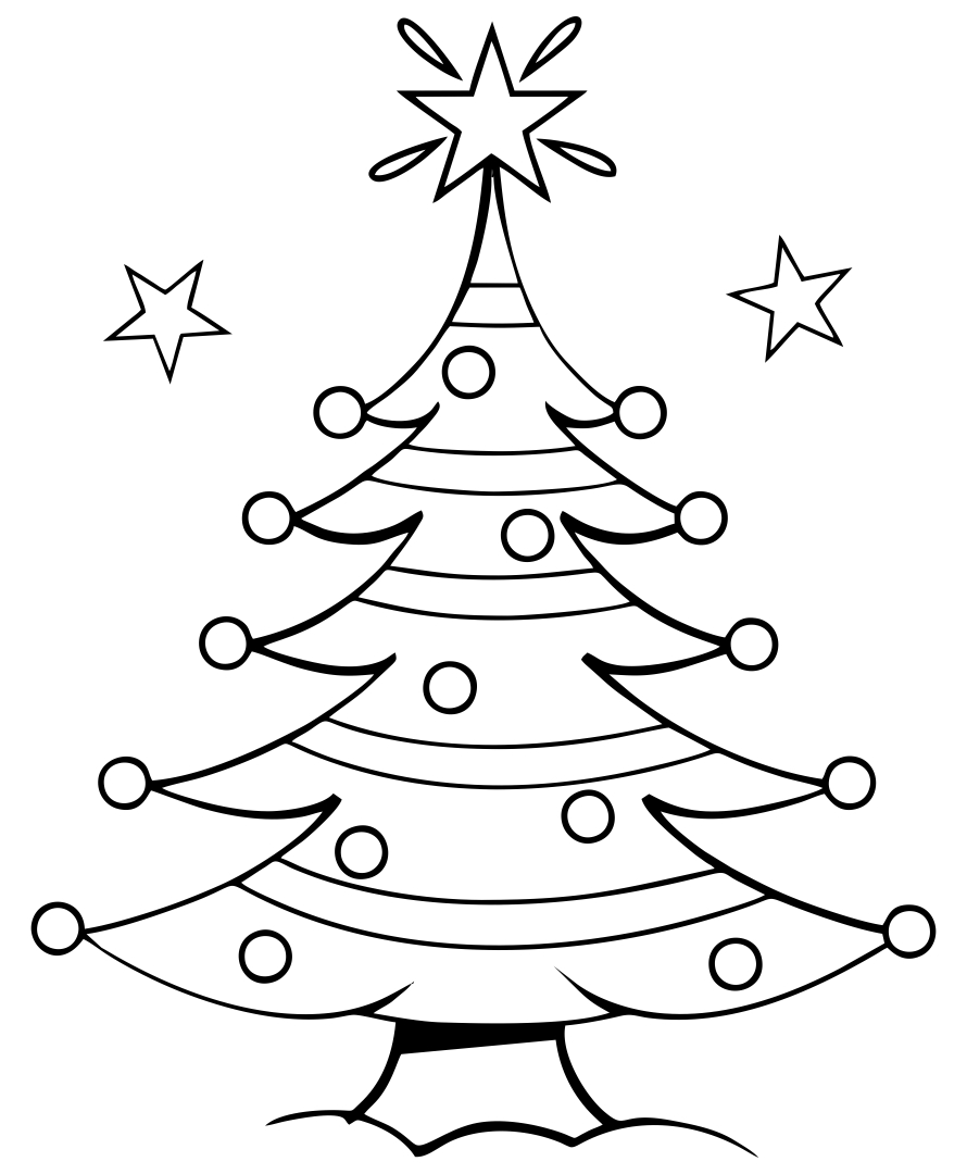 Printable Coloring Pages Christmas Tree