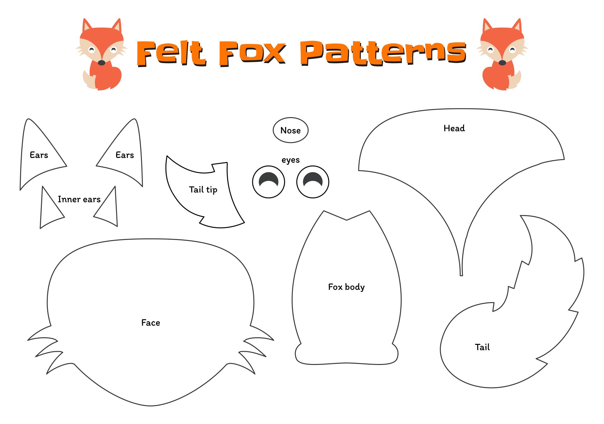 Printable Fox Pattern