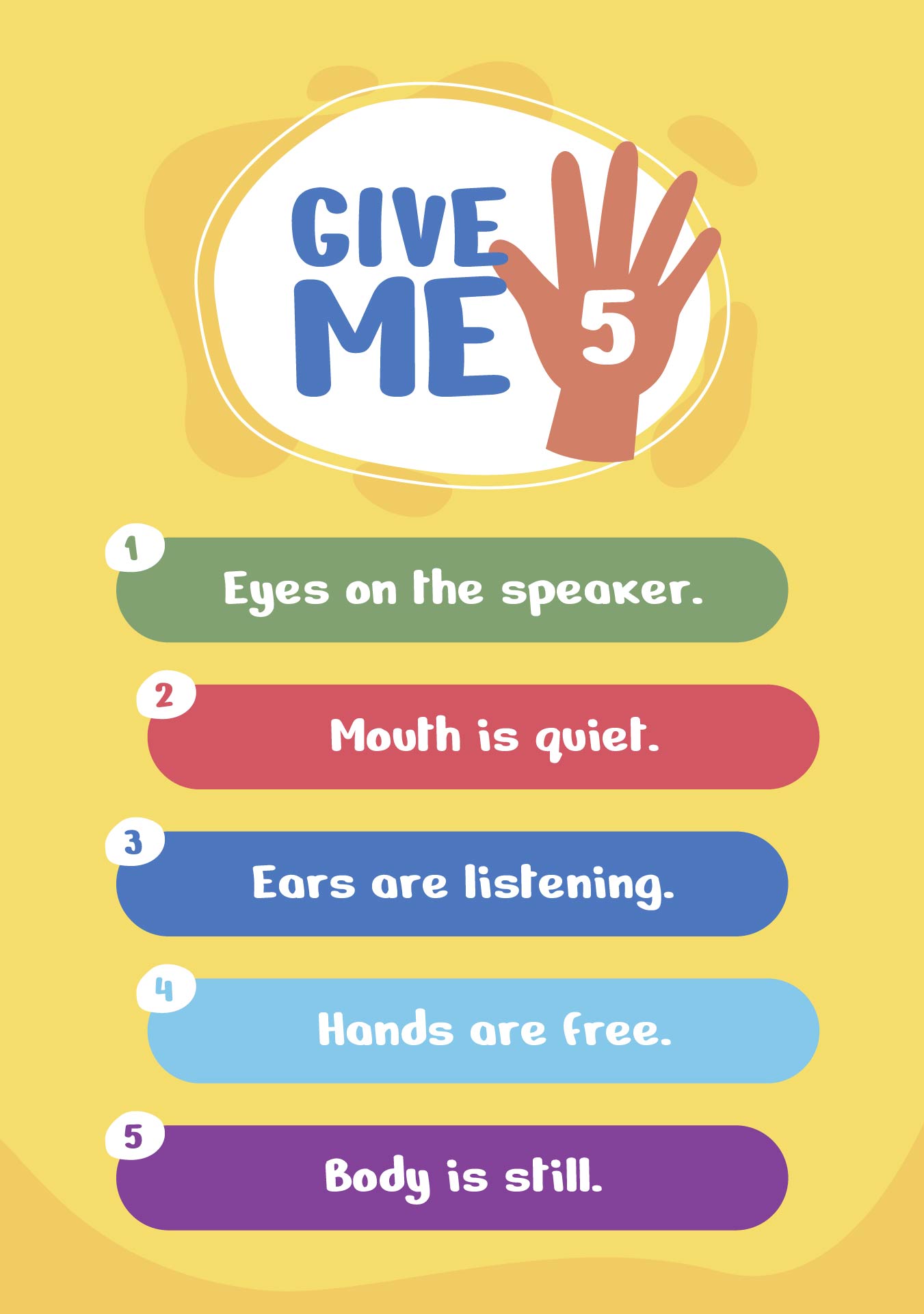 Printable Classroom Management Signs