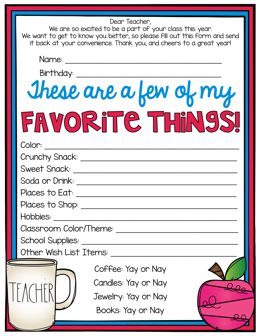 just-a-few-of-your-favorite-things-printable