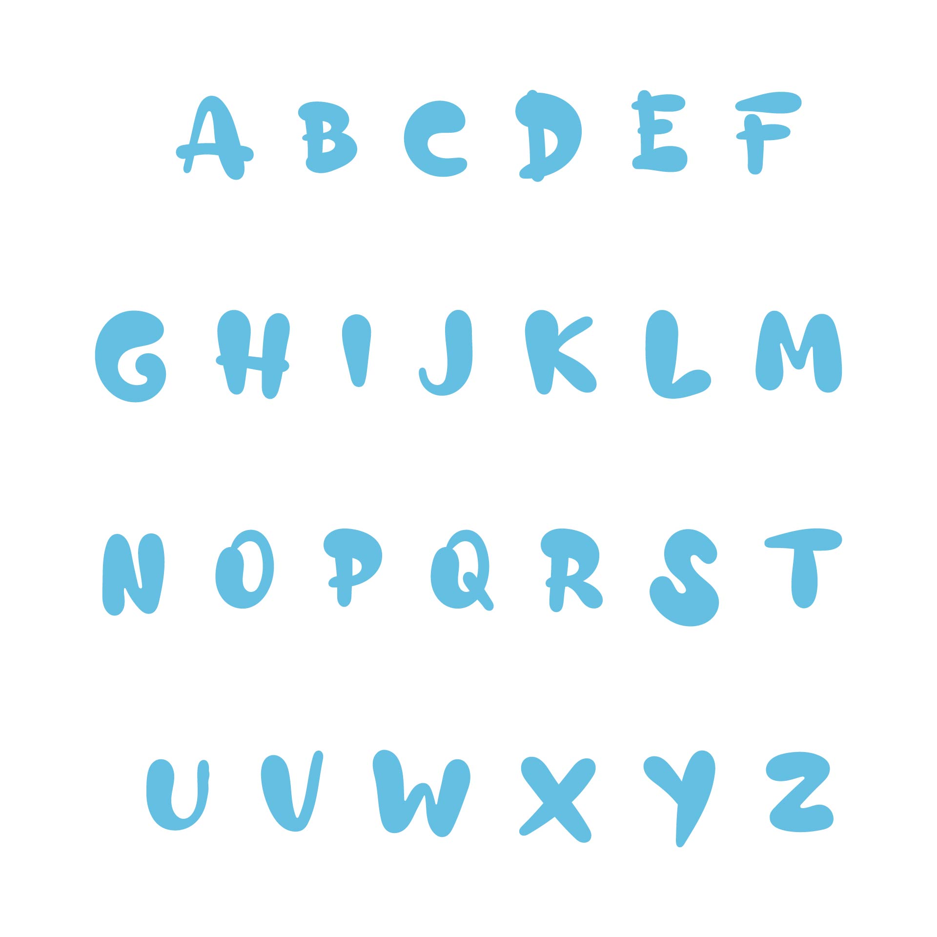 Printable Bubble Letters