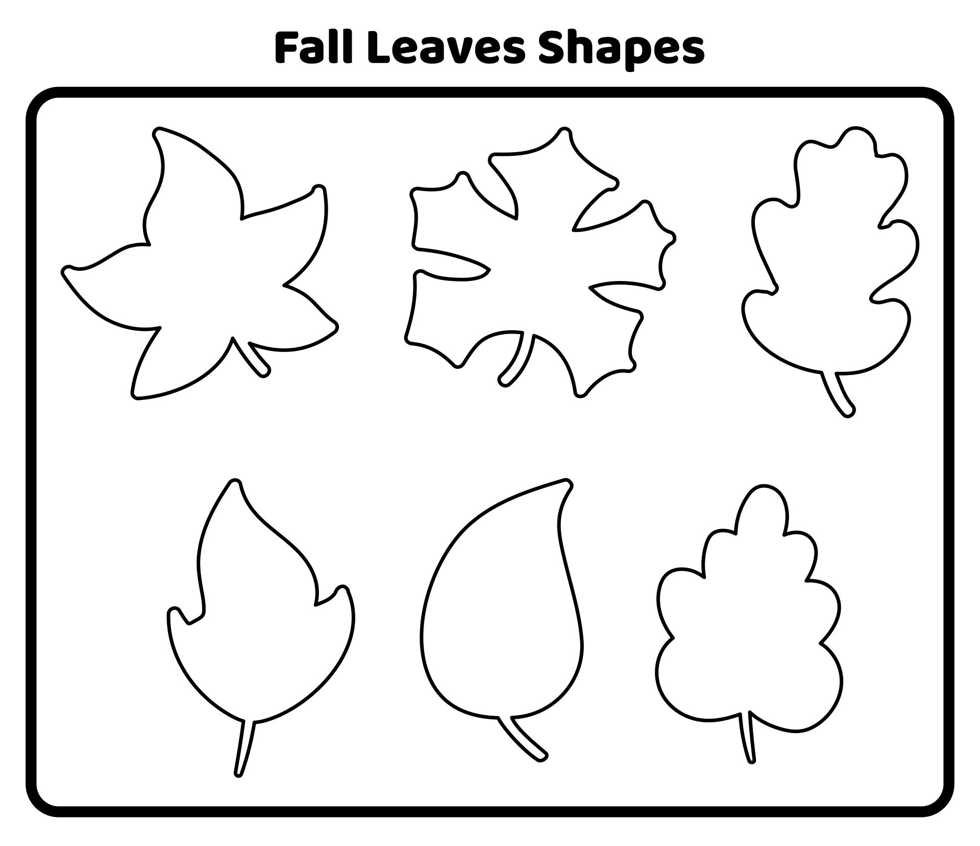 Printable Fall Leaves Shapes