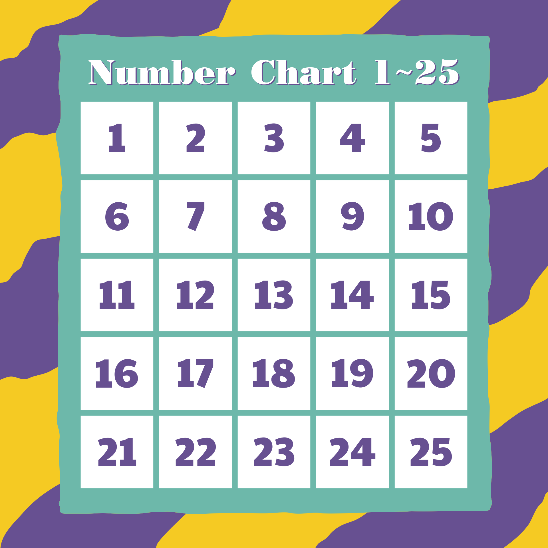 Printable Number Grid 1 25 Printablee