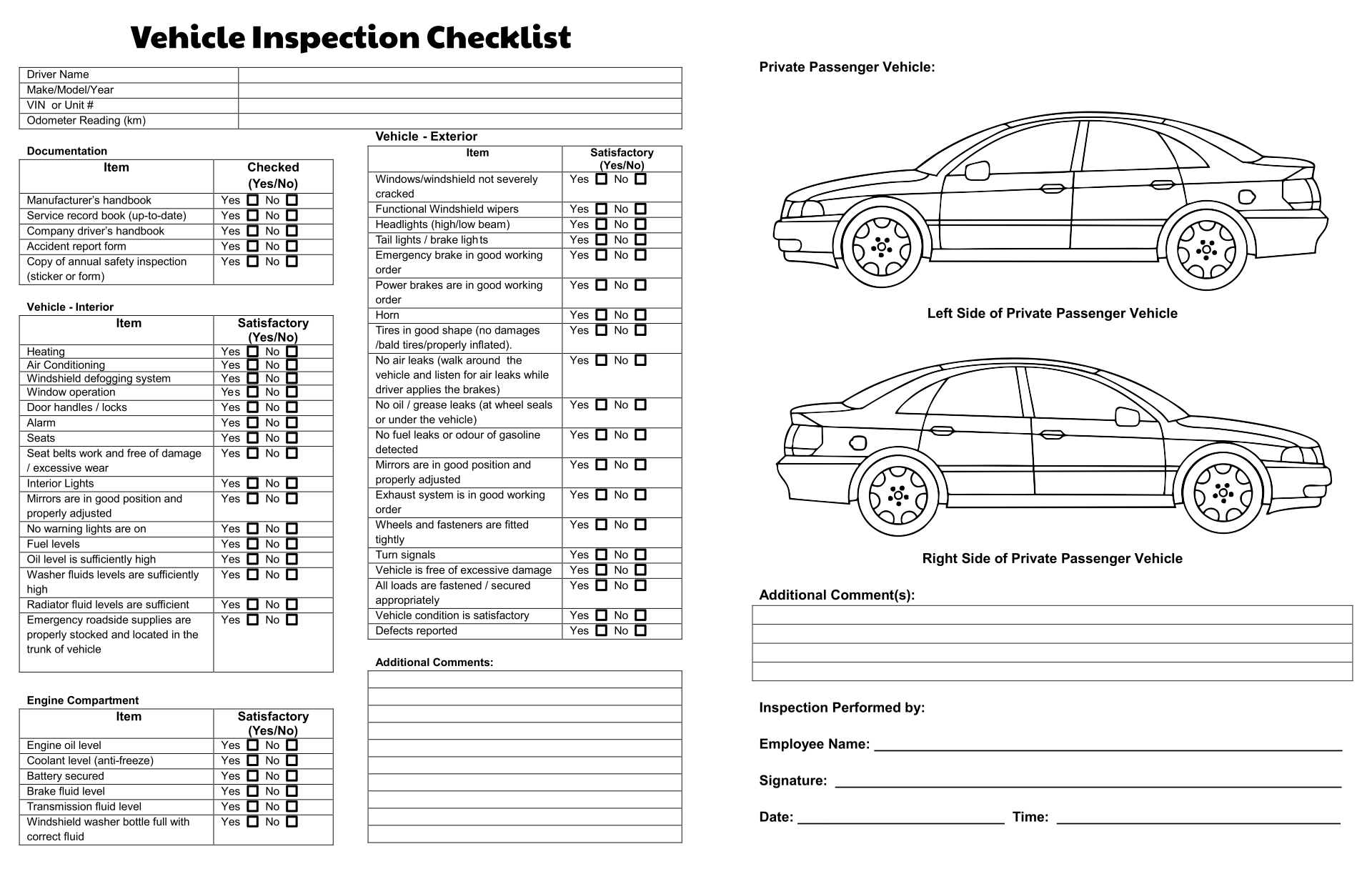 Printable Courtesy Car Form Template Printable Word Searches