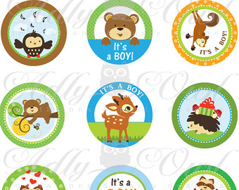 Woodland Forest Animals Baby Shower Cupcakes