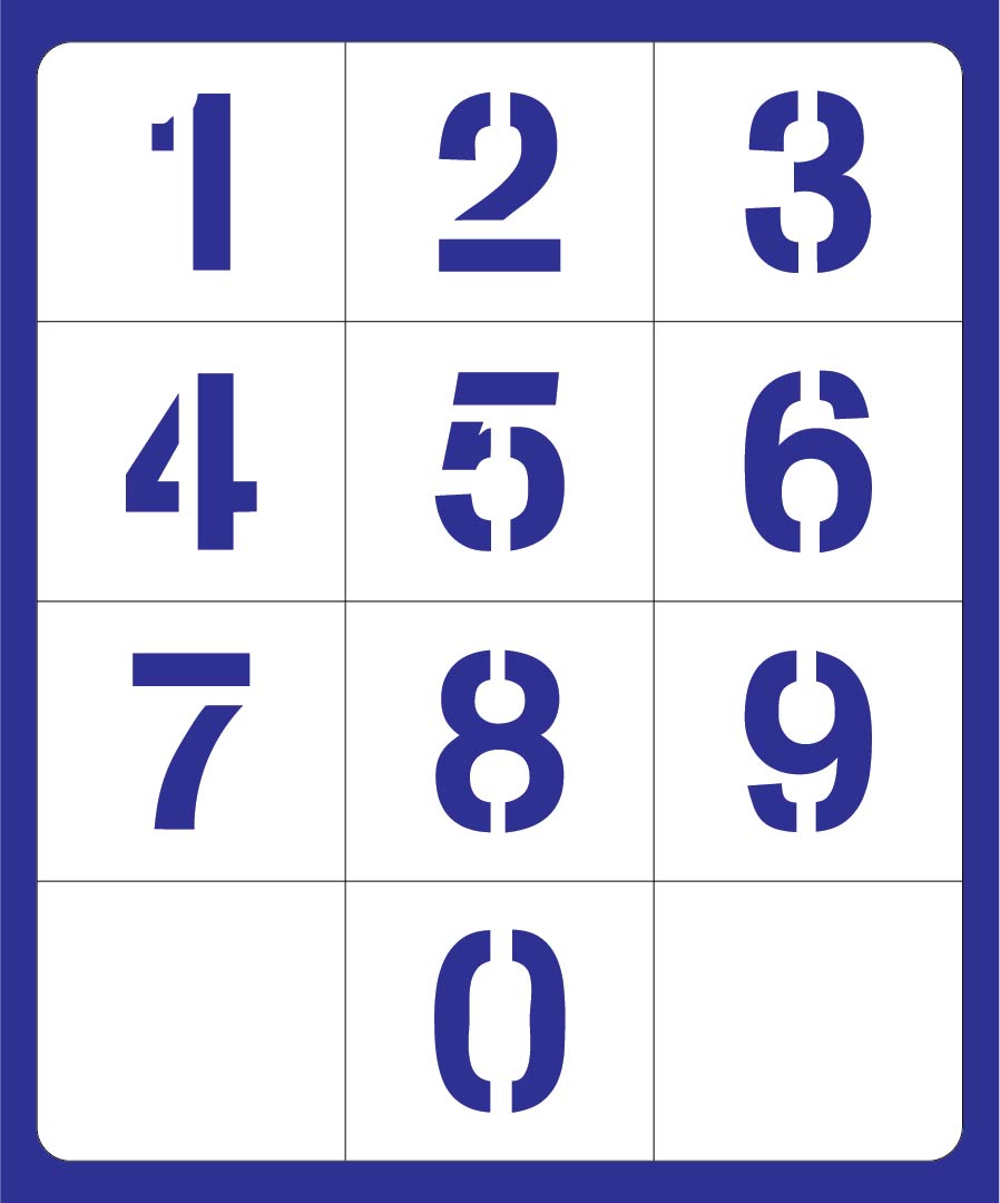 Large Printable Number Cards 1-10