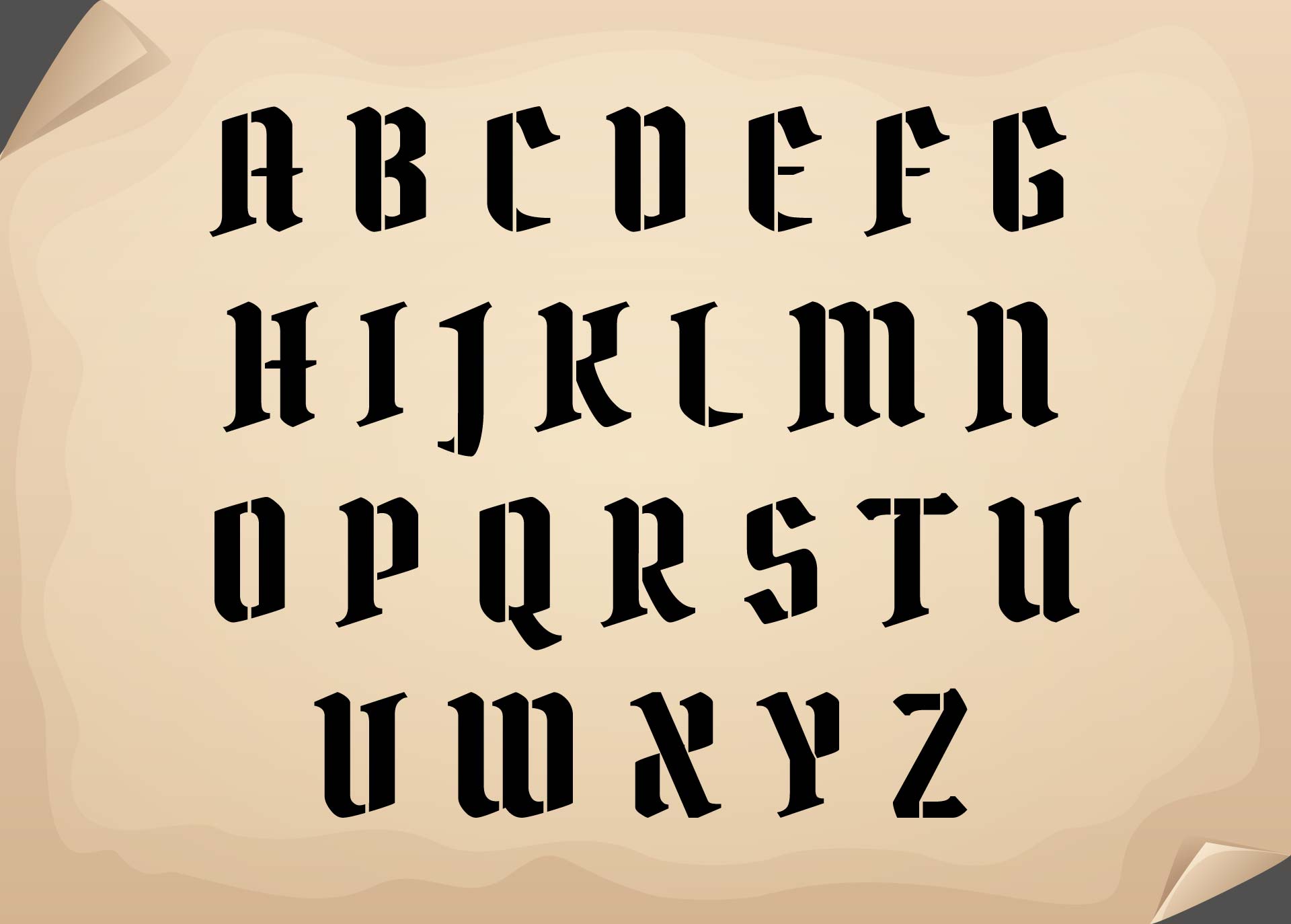 font letter pattern old english