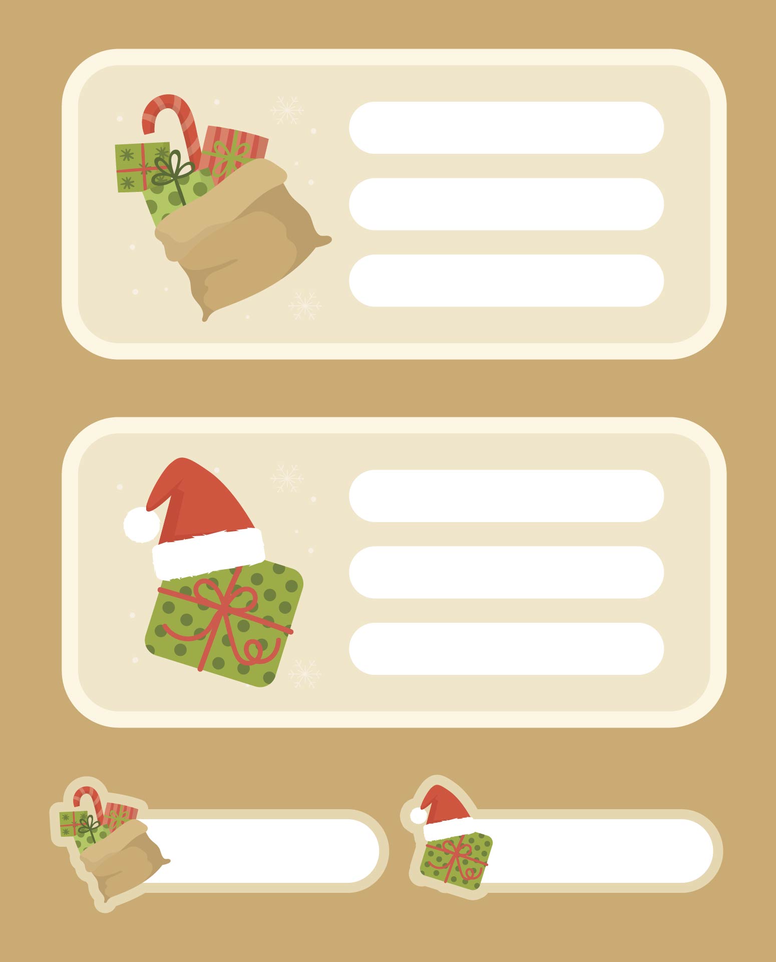Christmas Name Tags 8 Free PDF Printables Printablee